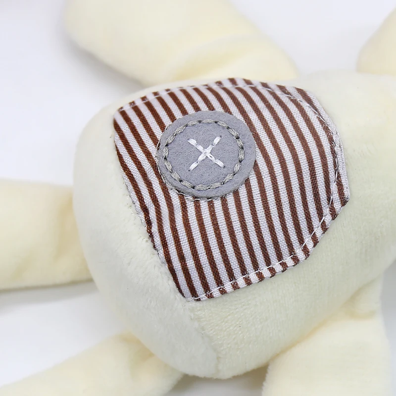 Baby stuffed animal bed hanging white gray bunny plush rabbit toy