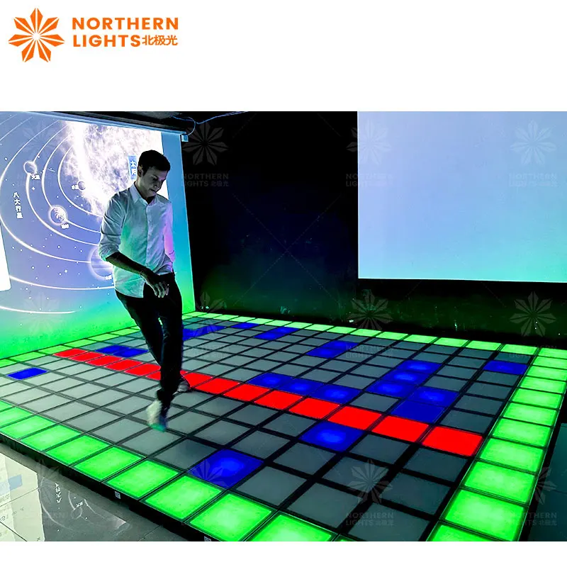 Stage Grid Machine Light Jumping Floor LED Interactive Ground Grid Machine Jumping Movement