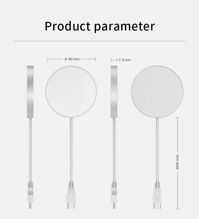 Магнитное беспроводное быстрое зарядное устройство Mag с поддержкой Android Usb Type-c 15