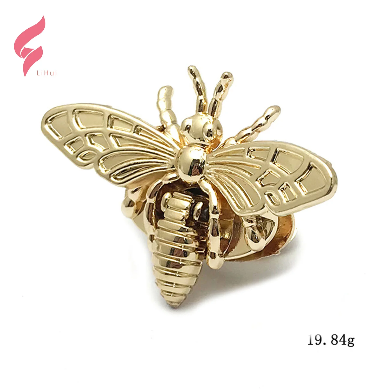 LiHui Hardware fashion bee shape buckle clasps metal accessories decoration bag various zinc alloy turn lock for handbags