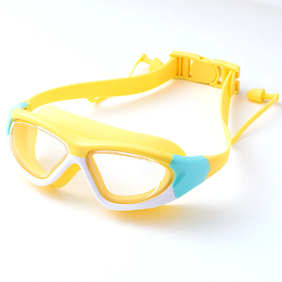 Swimming glasses for kids  anti fog swim eyewear Earplugs   Kids Swim Masks Wide Vision