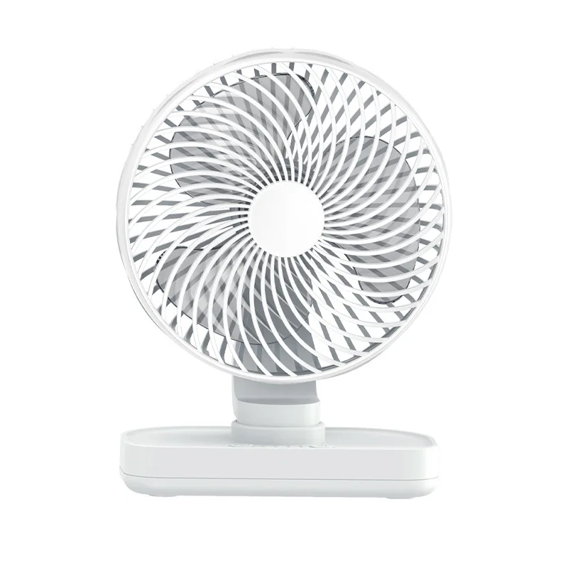 New USB and Electric Desktop Desk Table Fan with LED Light for Car Outdoor Household Garage RV Hotel Use