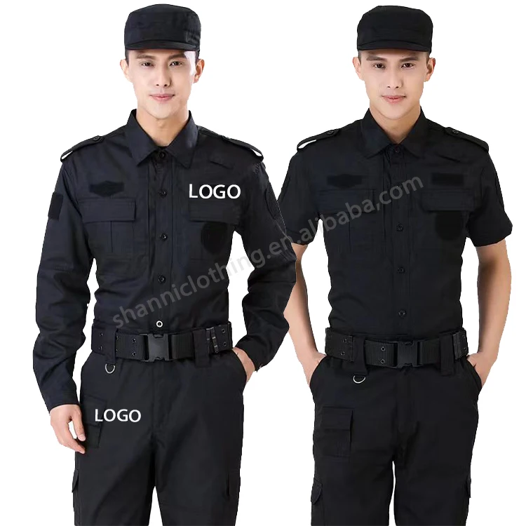 Oem Men Security Dresses Custom Black Security Guard Uniforms Design Hotel Security Guard Uniform
