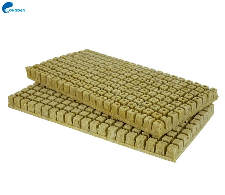 Low cost mineral rock wool plants grow strip / hydroponic vegetable grow blocks for greenhouse