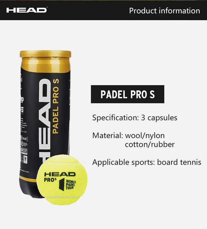 Wholesale high quality high bounce HEAD padel tennis balpadel ball