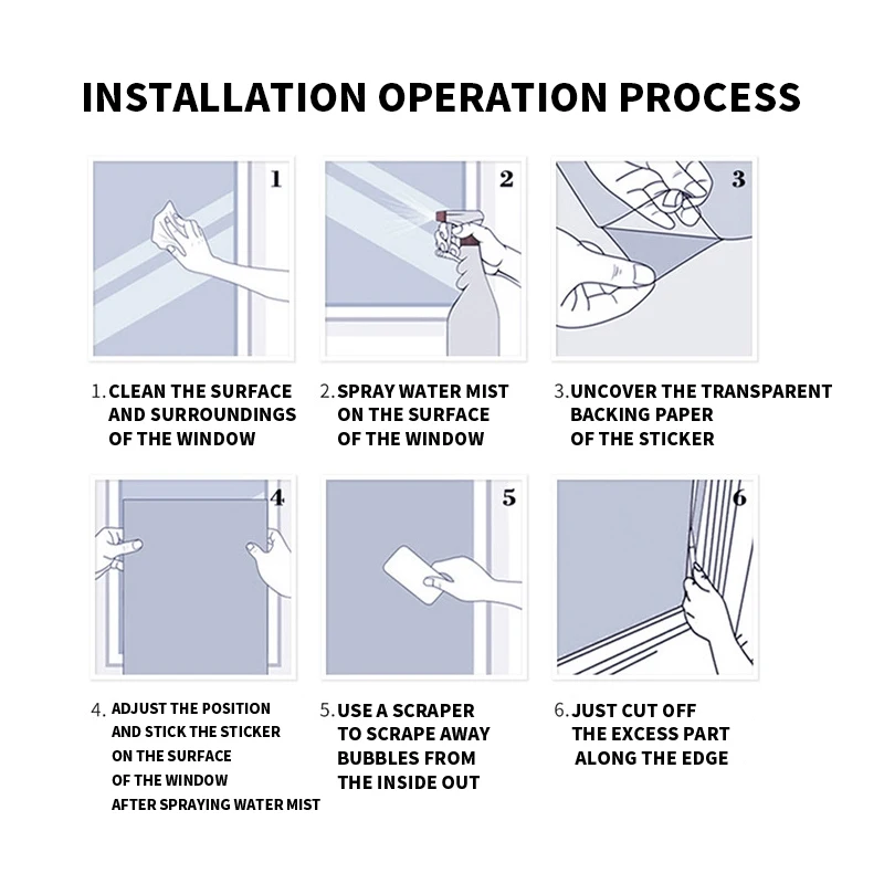 Transparent Clear PVC Self-Adhesive Vinyl Window Stickers Removable Rear Car Bumper Film Decals