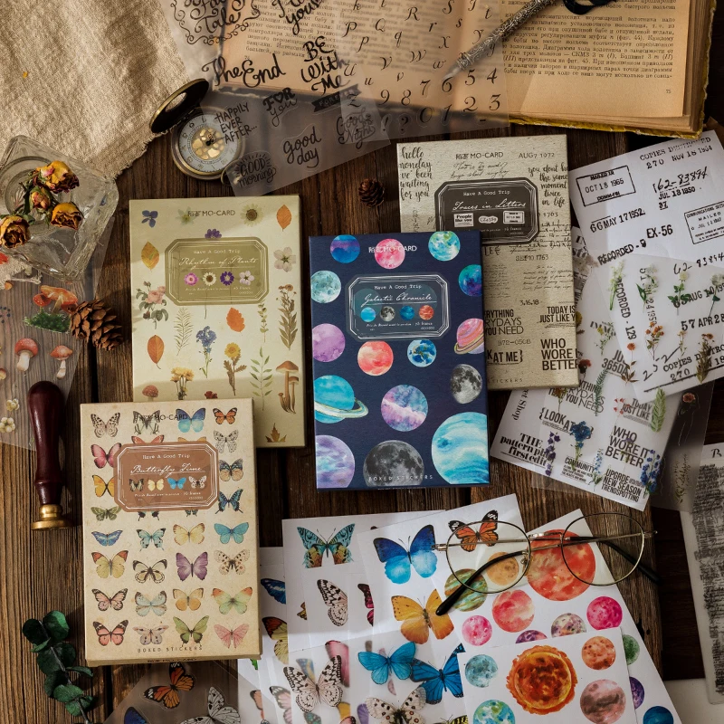 16Pcs Diary Sticker Scrapbooking Memories Collection Planner Japanese Junk Journal Kawaii Decorative Stationery Craft Sticker