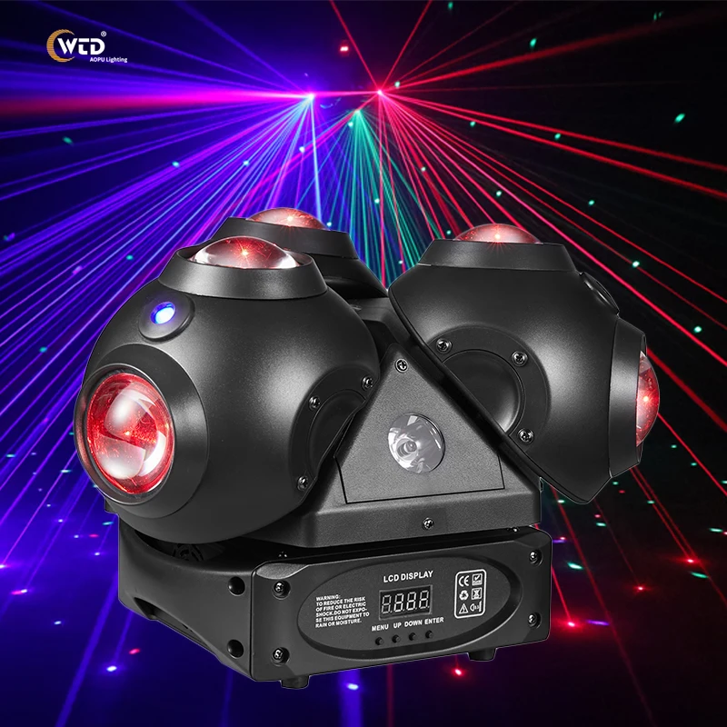 AOPU 180 Вт RGBW Жук движущаяся головка лазерный свет DMX LED DJ лазерные волшебные огни подходит для диско