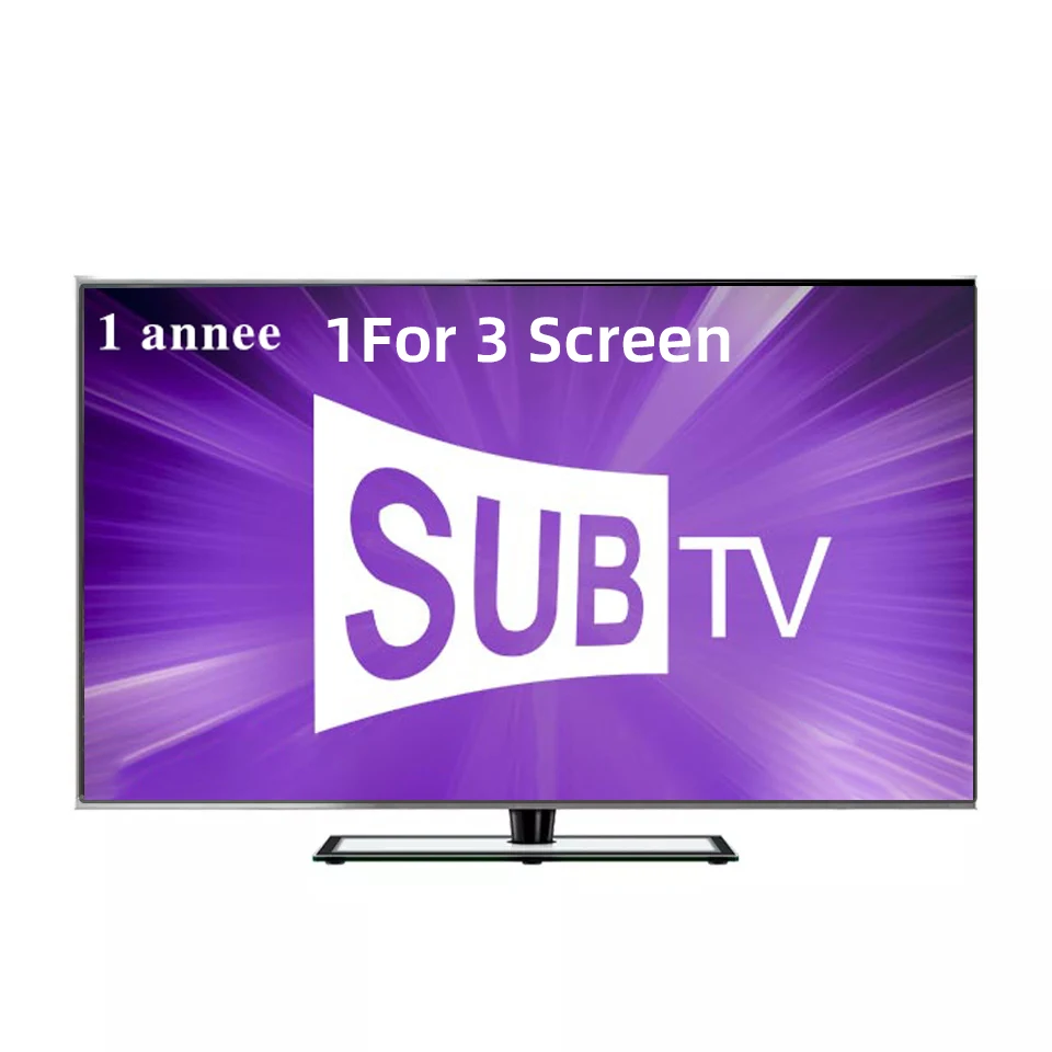 SUBTV Lxtream, стабильный список, подписка на IPTV с 1 на 3 устройства, экран Smart TV, Android, ТВ-приставка, бесплатный тест, M3U IPTV-приставка