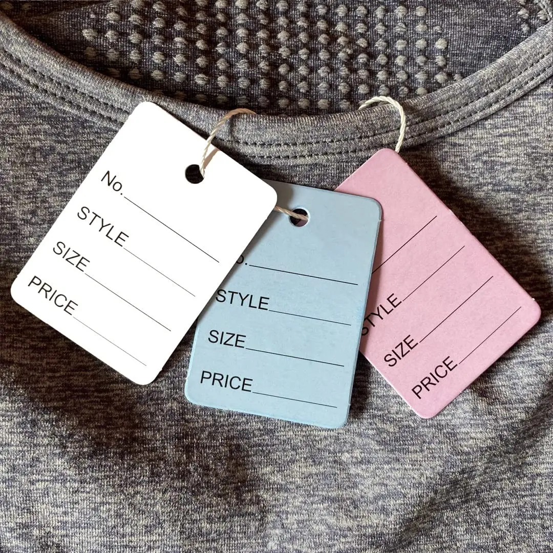 Promotion Double Sided Tags Multiple Colour Custom Clothing Digital Price Tag