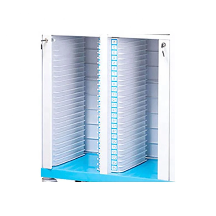 hospital stainless steel file carry trolley medical record trolley dossier cart patient file trolley