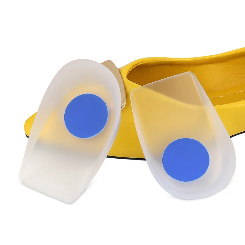 Hot Selling Sore Bruised Bone Spurs Pain Relief Profession Podiatrist Medicated Grade Silicone Heel Cups Cushion Insole