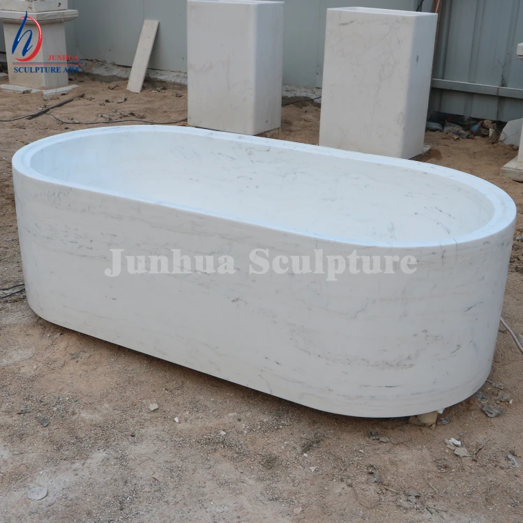 Cheap free standing stone bathtubs comfortable white marble bathtub bathroom bath tub with black veins