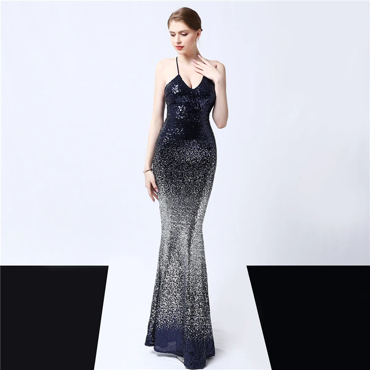 16673#deep v side slit long sleeve sexy evening dresses women dresses gowns formal long evening dresses