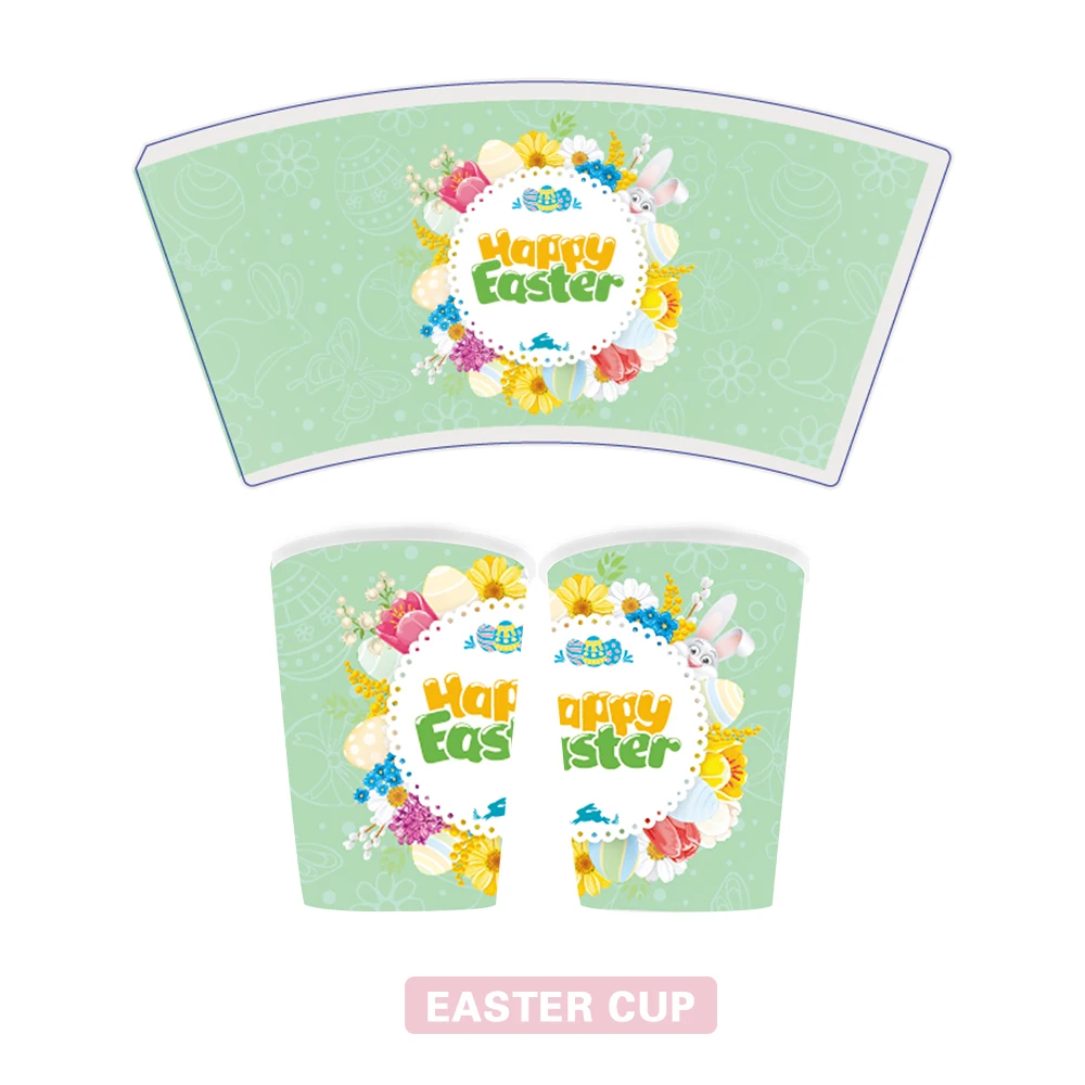 Happy easter rabbit eggs prints party decoration theme supplies