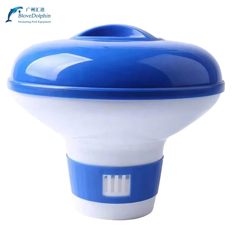 Huidi High Quality 1.5 Inch Floating Chlorine Dispenser PPS PP Material Tablet Design for Spa and Swimming Pool Use