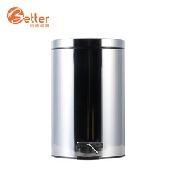 Fingerprint Rust Resistance Stainless Steel Dustbin Bin With Removable Inner Bucket And Odor Filter