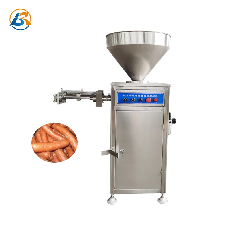 Electric pneumatic 304 stainless steel Dog Sausage Stuffer Tying Making Maker Filler Sausage Filling Machine With Twister