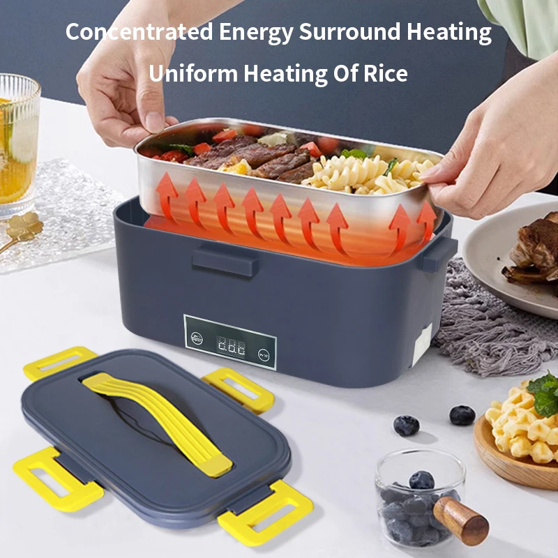 Hot Sale Thermal Lunch Boxes Keep Warmer Adult Electric Lunch Box with Thermos Temperature Display