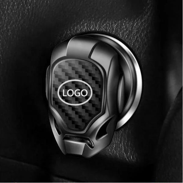 Iron Man Carbon Fiber Start Stop Cover Interior Engine Ignition Push Button Cover For Different Car Brands