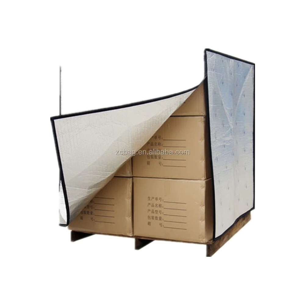 Refrigerated Cold Chain Foil Cheap Thermal Insulated Pallet Covers And Blankets Material Manufacturers Container Isolation Liner