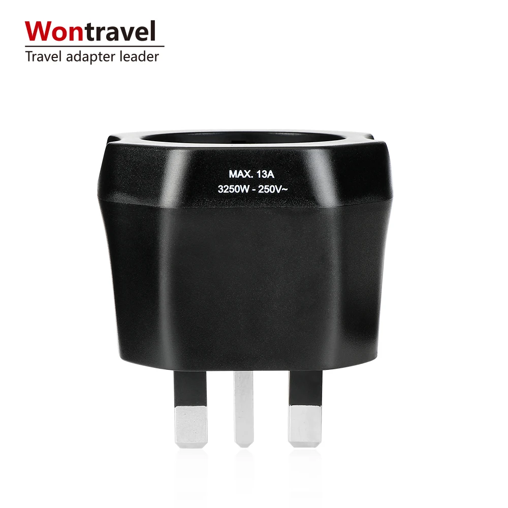 Евро в Великобритании 3 булавки Plug AC универсальный адаптер конвертер Европейский 250 В 13A путешествия