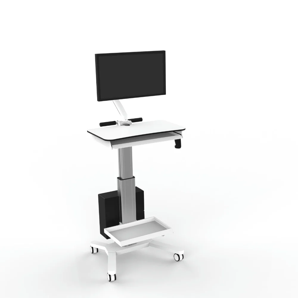 Medical Monitor Cart Hospital Monitor Trolley for Mobile Workstation Cart Laptop Cart  for Hospital Clinic
