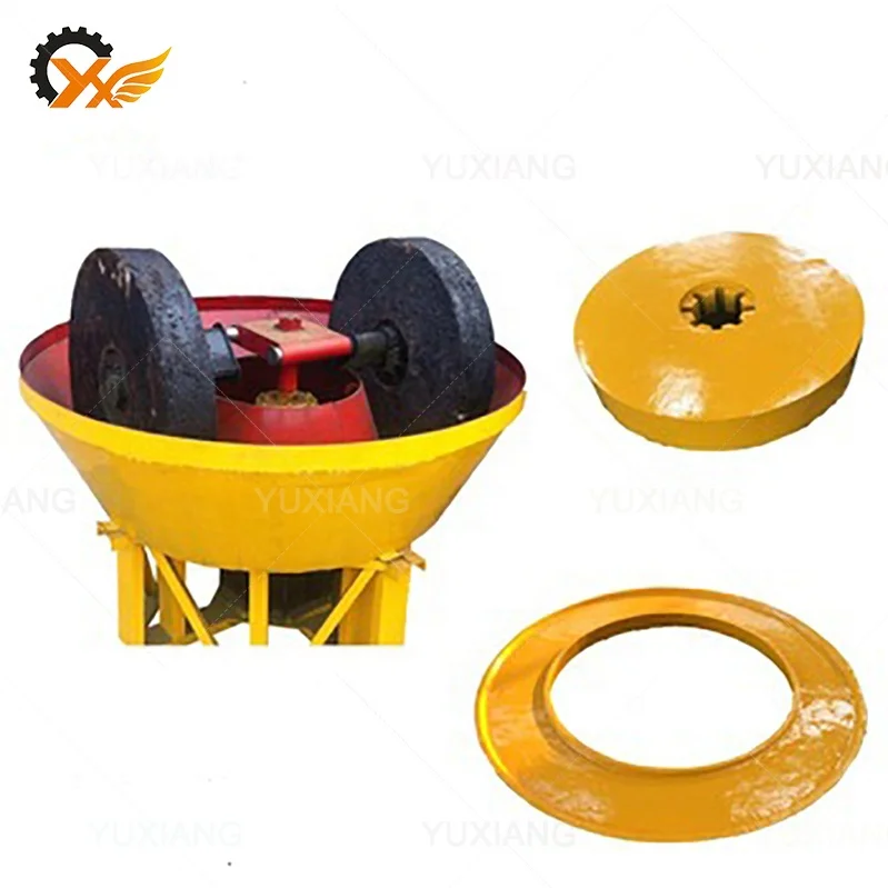 New Type Model Two Wheel Roller Round 1200 Wet Pan Gold Grinding Mills for Sale