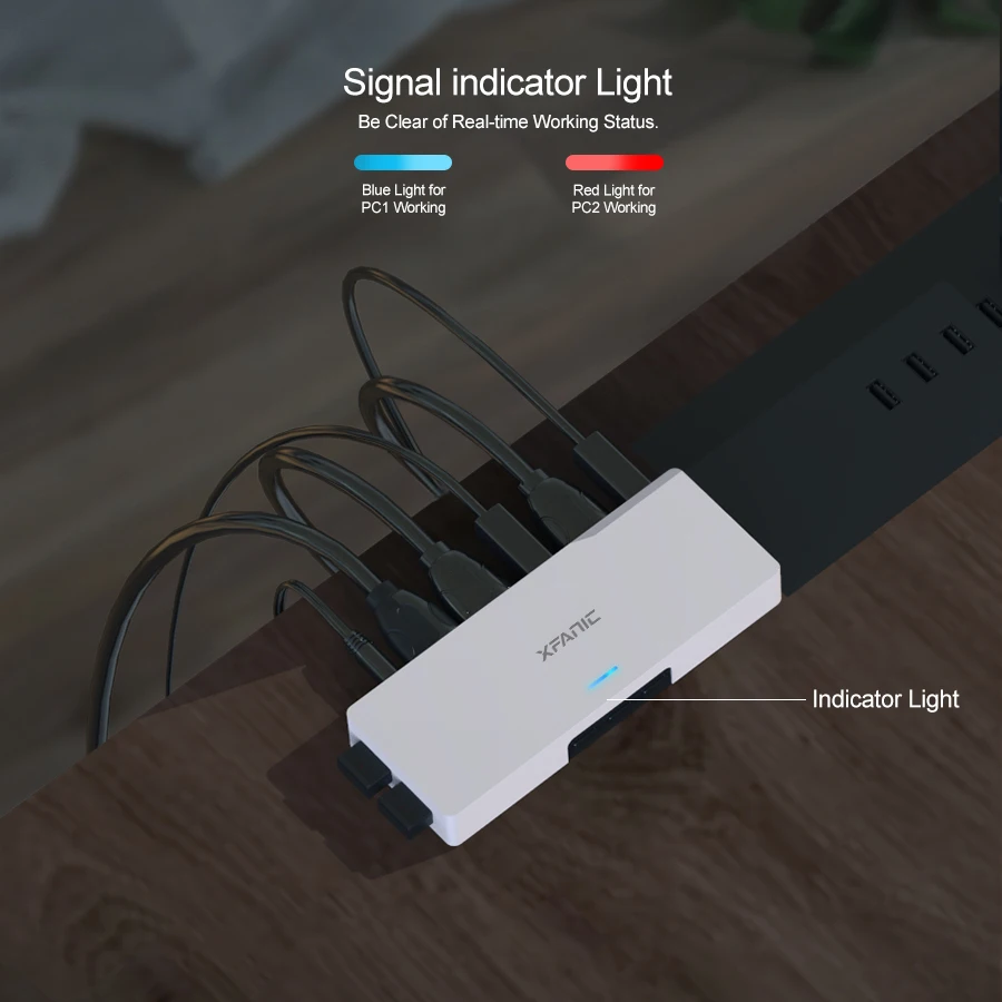 4K KVM Switch HD USB 2.0 4 Port Keyboard Mouse Monitor Computer 2 Input 1 Output KVM Switch