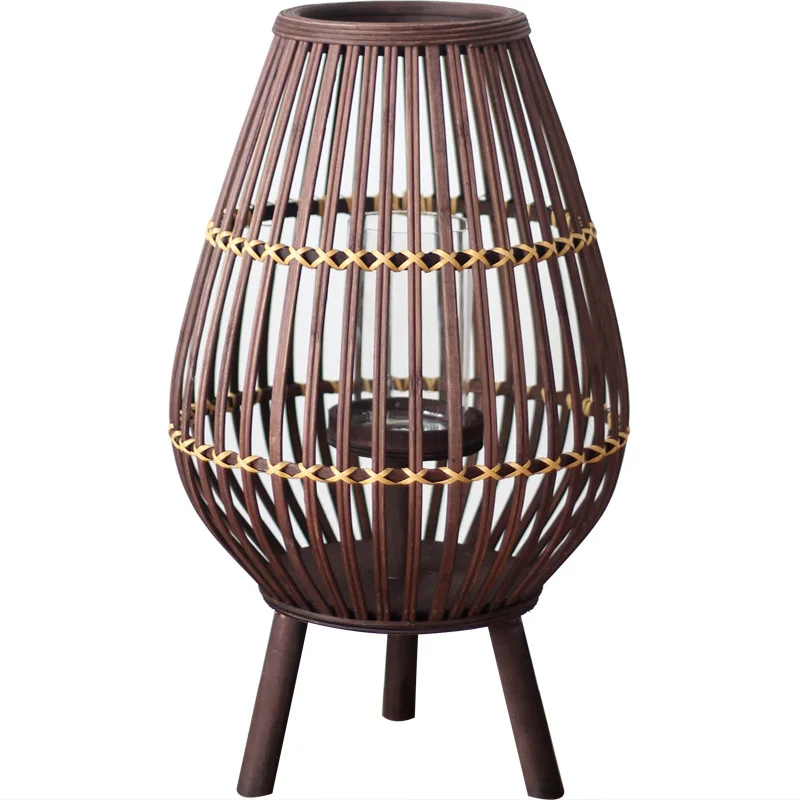 New Style Durable Original Candle Holder Chinese Bamboo Lantern Lamp