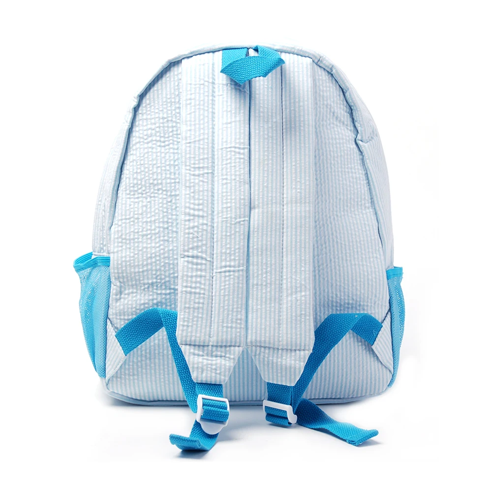 Wholesale Free Shipping Back to School Seersucker Full Size Backpacks Monogrammed Schoolbag Kids Bag DOM103031