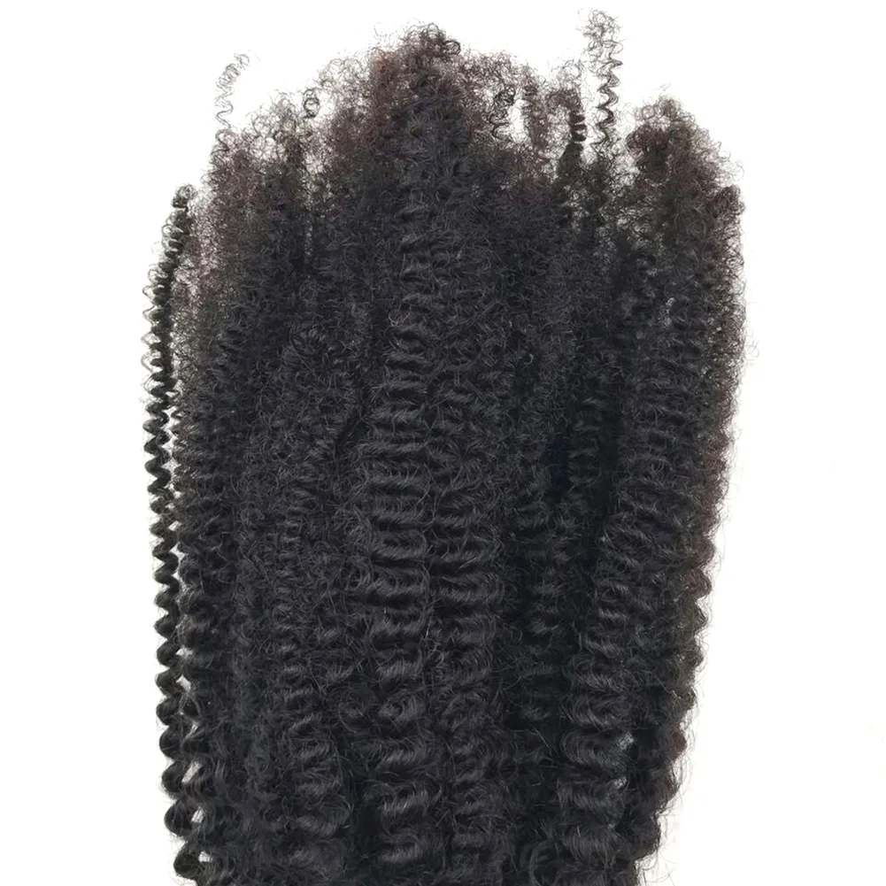 FDshine Afro Kinky Curly Mongolian Hair Bulks Virgin Braiding Hair Bulk Extensions No Weft Natural Color