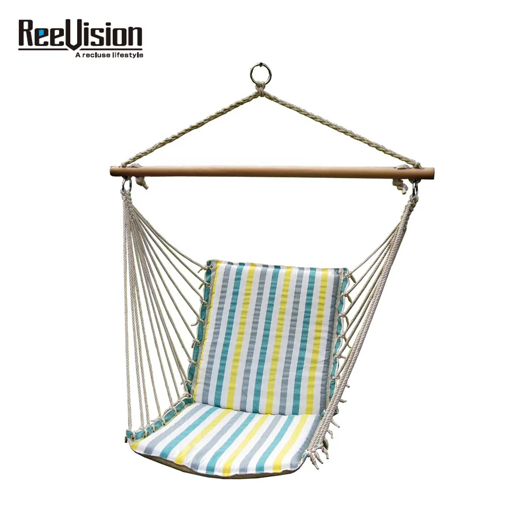 Super confiortable hanging swing patio garden indoor outdoor Hammock Chair with filling