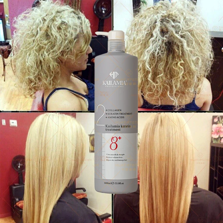 Huati Sifuli KAILAMIA 1000ml Hair rebonding Straightening Cream Collagen Protein Pure brazilian Keratin Hair Treatment
