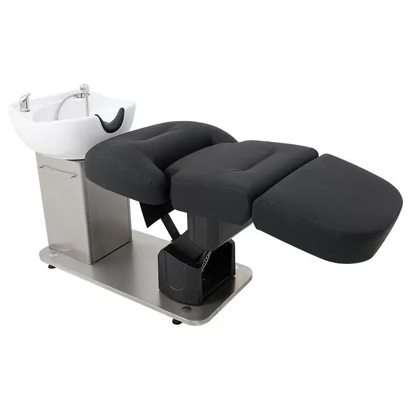 lay down washing salon shampoo chair  hair salon electric reclining shampoo chair