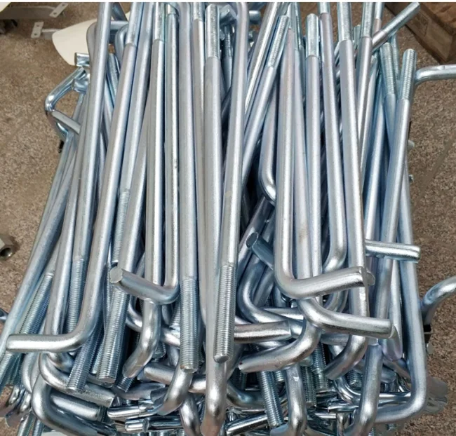 Galvanized L shape and J shape  eye head Anchor Bolt
