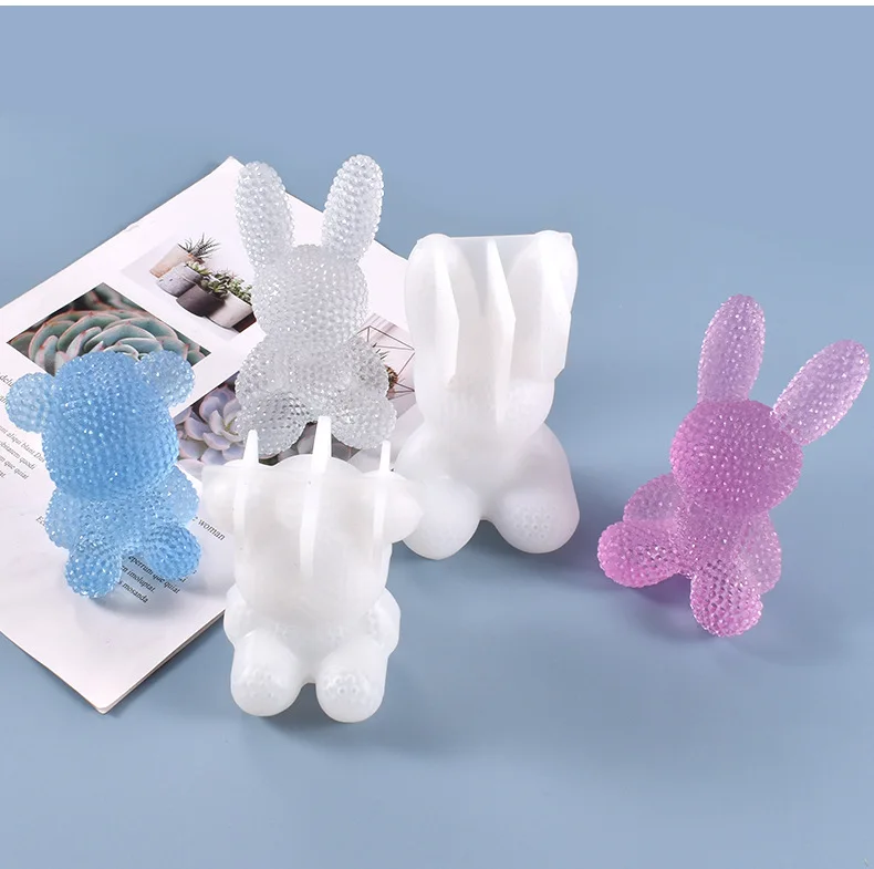  C-0139 Bling медведь формы Пасхальный кролик DIY Эпоксидной Смолы 3D животная