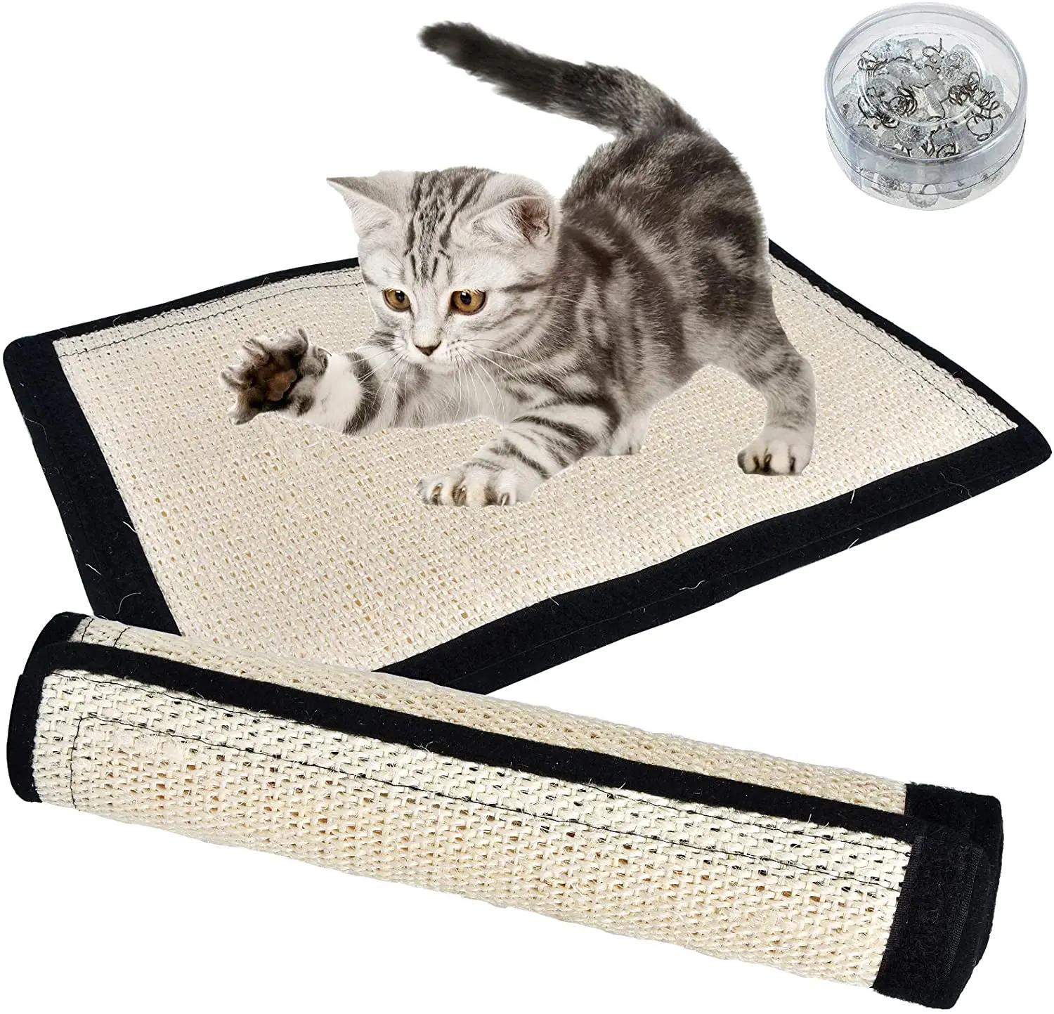 Sisal Fiber Ground Protection mats roll,  Cats Sleeping Carpet And Gaming Mat set