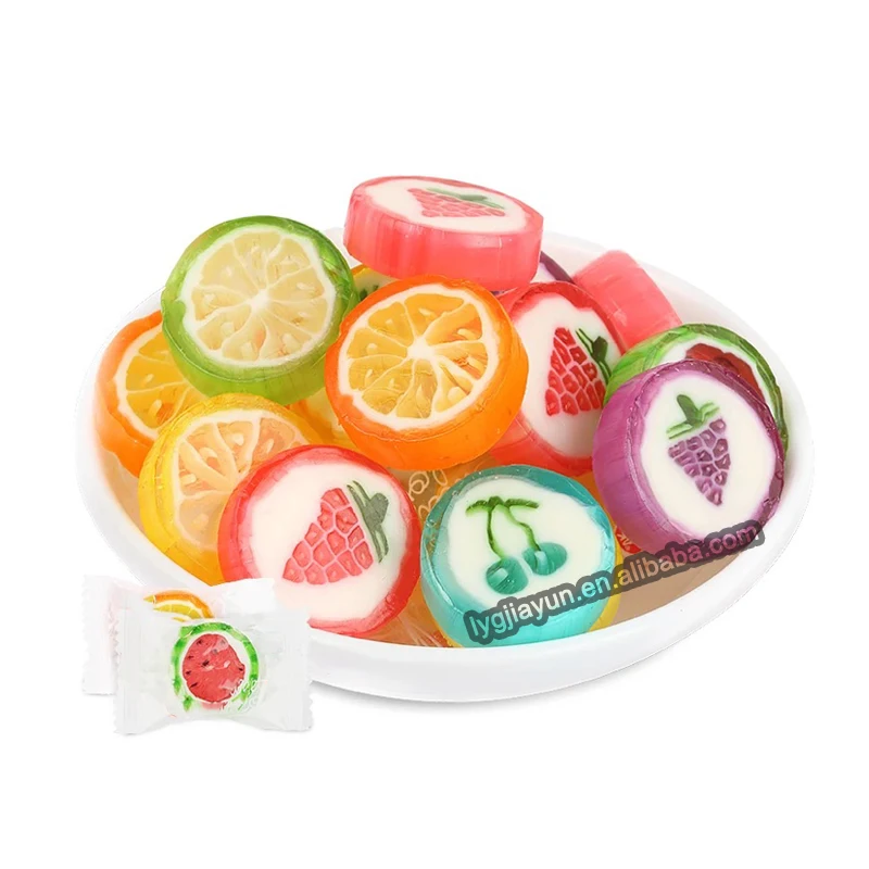 Индивидуальные разноцветные фруктовые жесткие конфеты в форме таблетки