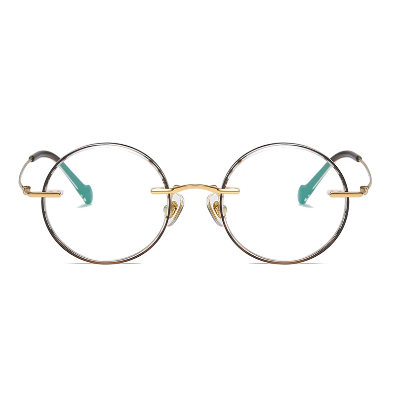 Ready to Ship Round Titanium Optical Frame Light High Quality Retro Cute Student Eyewear Eyeglass Frames for Girl Woman