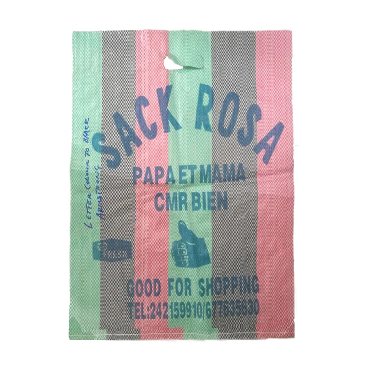 
colorful strip pp woven bag sack ,rice bag shopping bags pp woven sack with colorful thread export to Africa 
