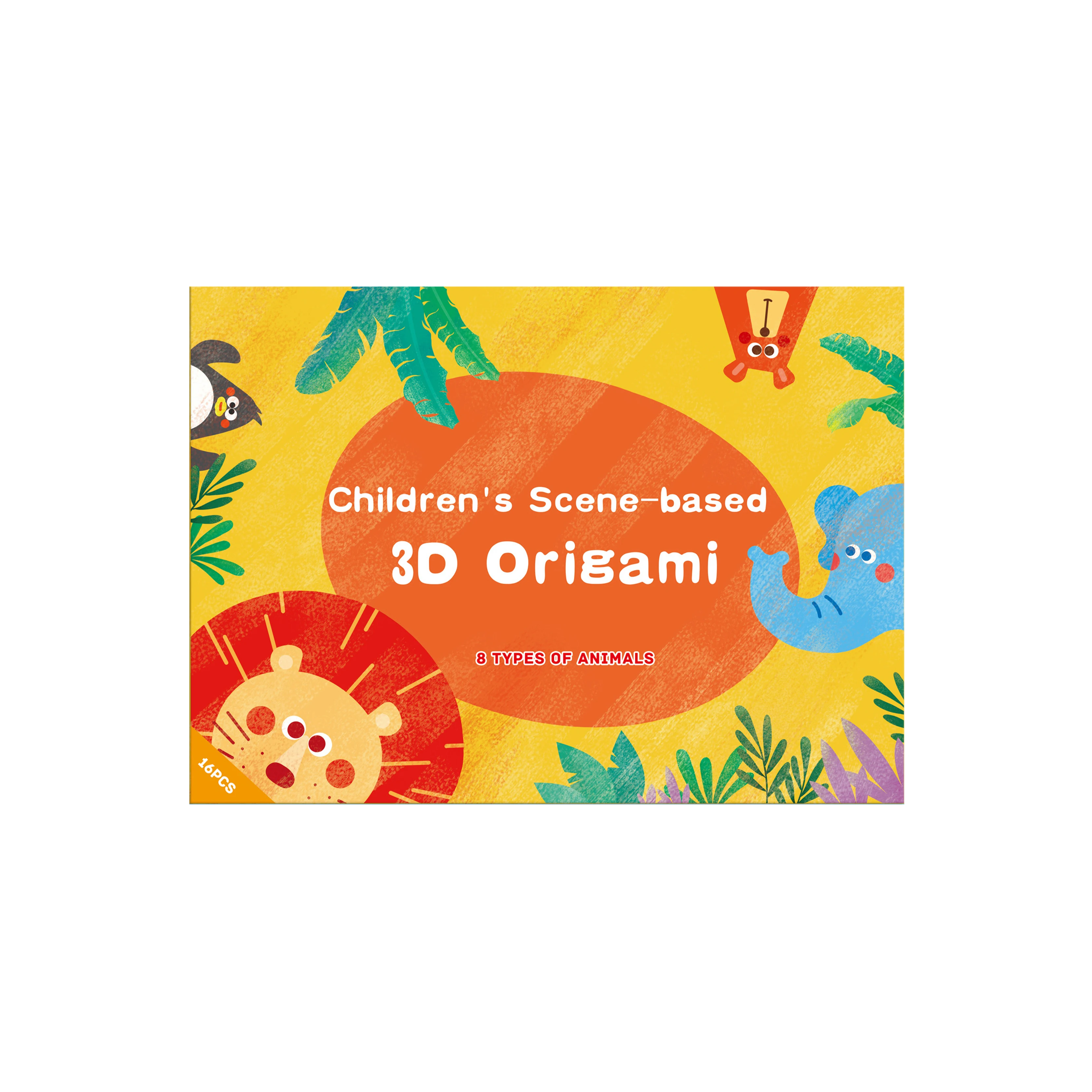 Children Hobbies Classic Toys Animals Ocean Dinosaur Traffic Cognitive Education Toy 3D  Paper Craft Origami Toy For Kids
