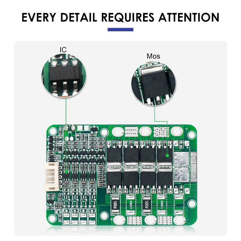 18650 32650  5a 10a 15a 20a 25a lifepo4 battery bms 4s 12v 12.8v 25a bms with balance