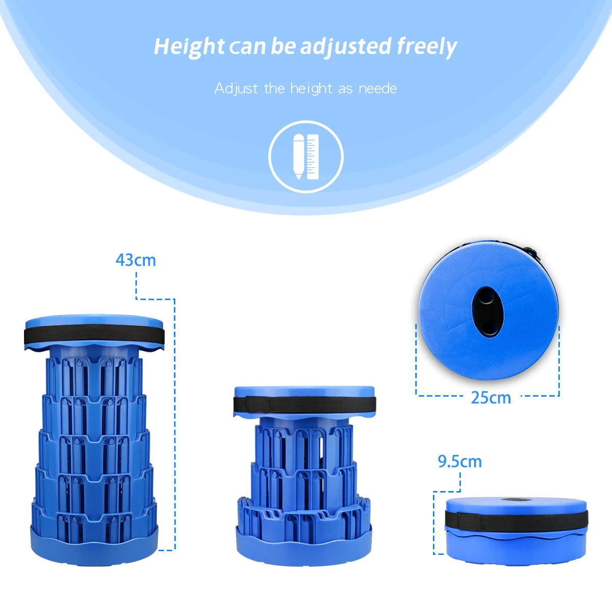 Wholesale Cheap Plastic Chair Portable Foldable Outdoor Lightweight Camping Hiking Fishing Folding Retractable