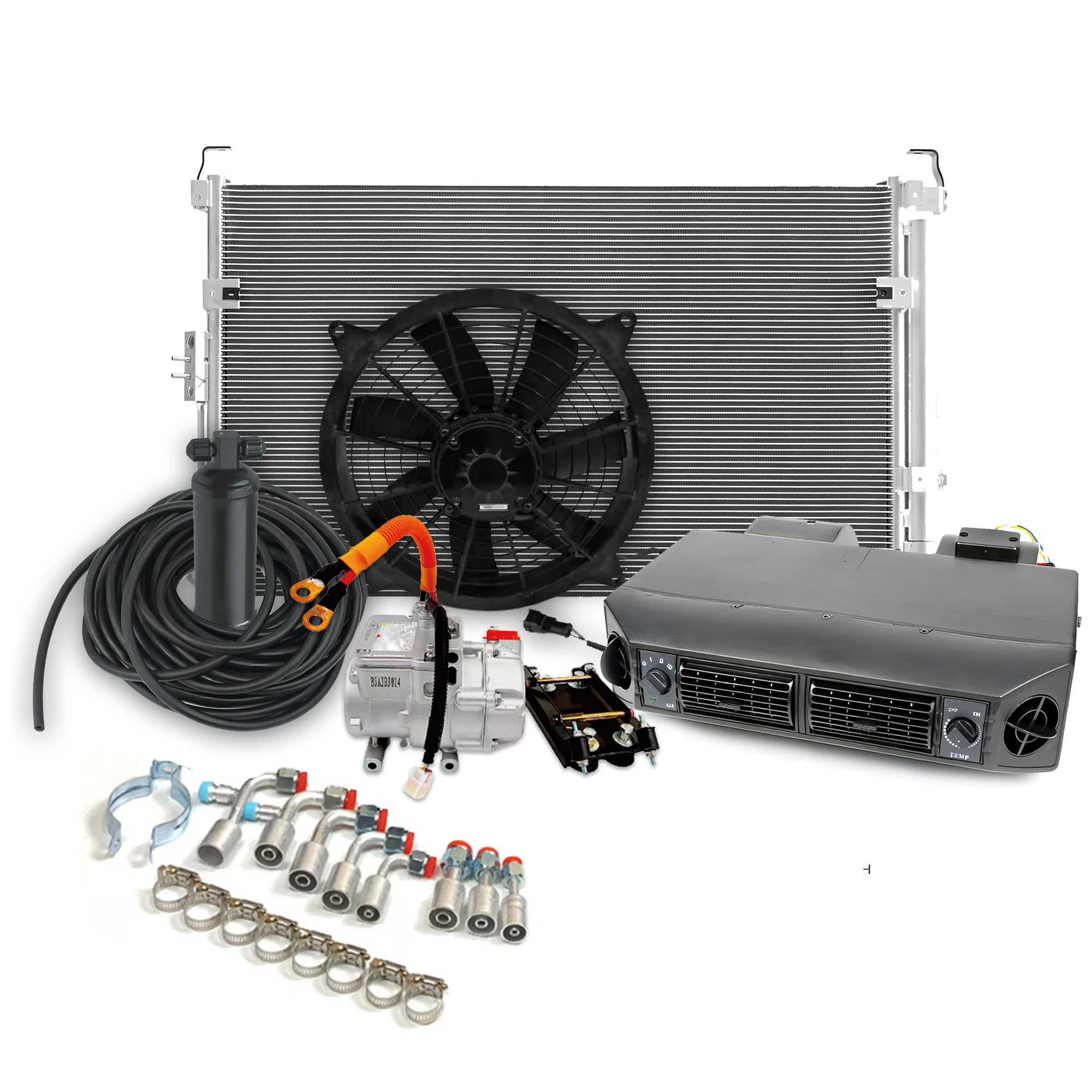 12V 24V Универсальный Underdash наборы A/C комплект испаритель теплового и прохладной погоды с Электрический компрессор