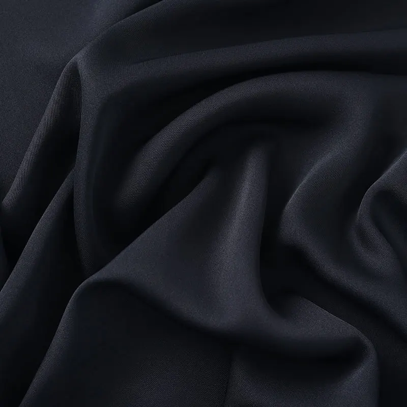 Wholesale 100% Polyester Nida Fabric Super Black Arabic Robe Abaya for Muslim Dress