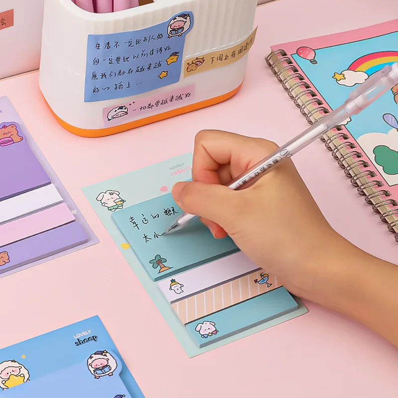 Kawaii Custom Office School Stationery Adhesive Stickers Promotional Padded Memo Note Sticky Notepad Pads Posted It Sticky Pad