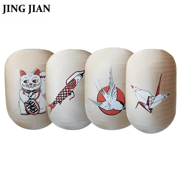 Hot Sale Hanging Chinese Waterproof Decorative Custom Lantern Flower Lamp Shade Pvc Printed Lantern Lampshade