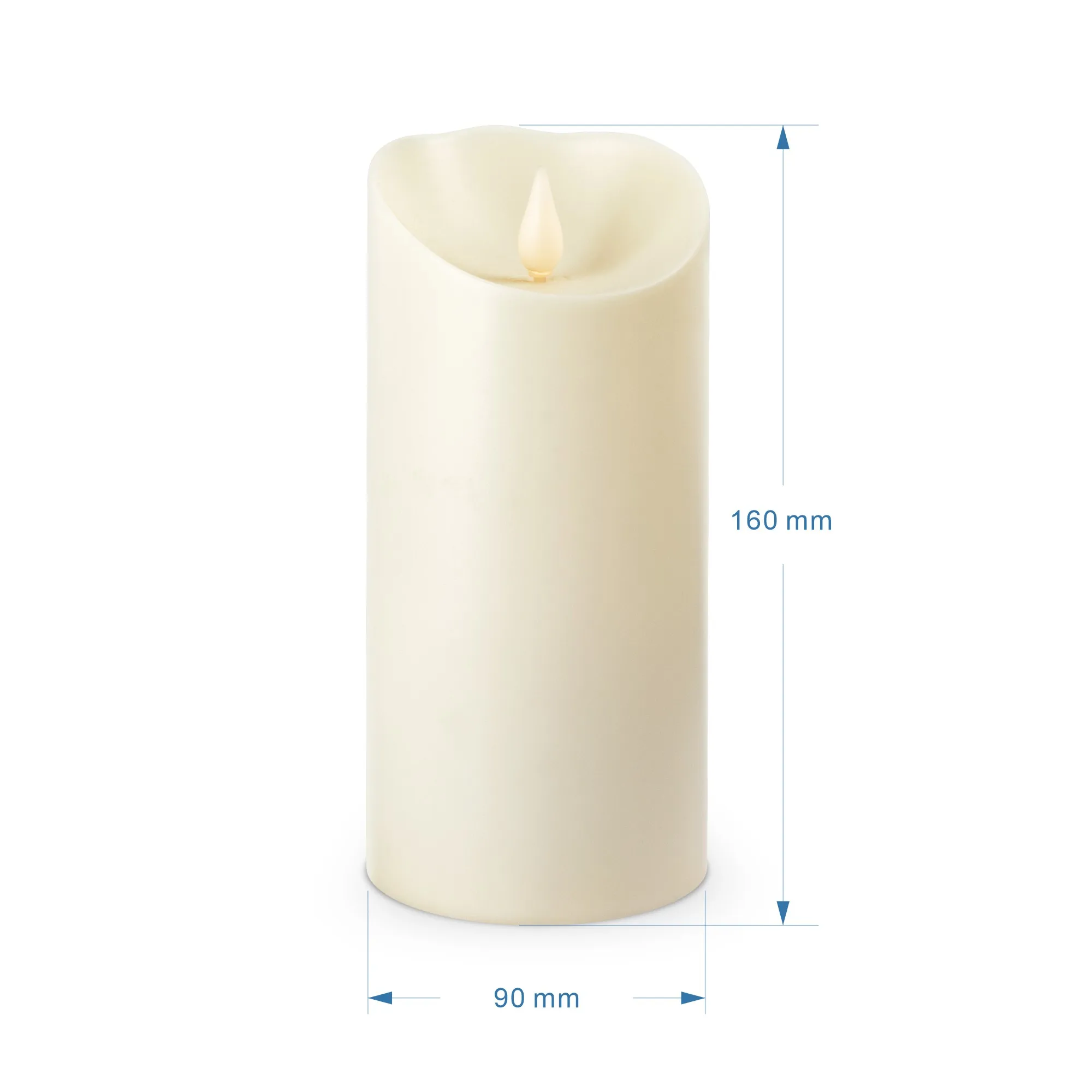 Outdoor Indoor Home Decoration Real Flame Rechargeable Battery Operated Electronic Flameless LED Light Candle With Remote