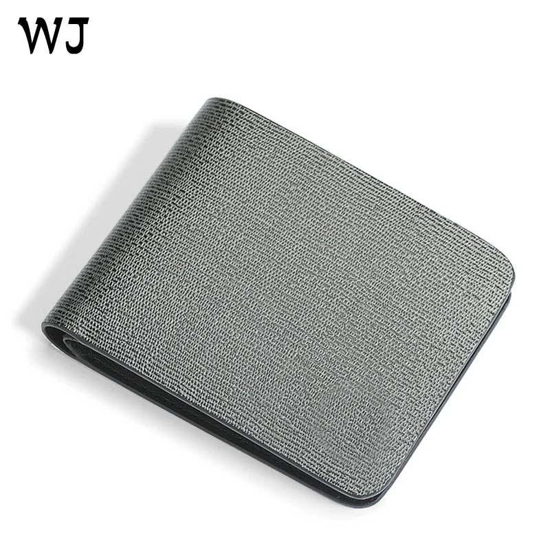 Competitive Price Hot Top End Quality Real Cow Hide Leather Free OEM Custom Man Violet Purse Wallet